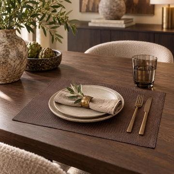 Tischset – Bronze Kunstleder, Rechteckige Form, Lederoptik - Rafal | PTMD