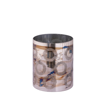 Windlicht aus Glas mit Blumenätzung & Messing - Look M – Karga | PTMD - Esszett Luxury | Stilvolles Wohnen mit Charakter