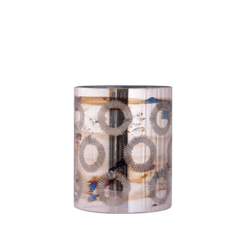 Windlicht aus Glas mit Blumenätzung & Messing - Look M – Karga | PTMD - Esszett Luxury | Stilvolles Wohnen mit Charakter
