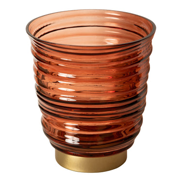 Windlicht aus Glas & Eisen mit Rillenstruktur & Swirl - Design S – Lane | PTMD - Esszett Luxury | Stilvolles Wohnen mit Charakter
