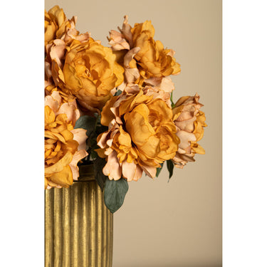 Kunstblume aus Polyester mit beflockten Blättern & beschichteter Blüte – Peony Flower | PTMD - Esszett Luxury | Stilvolles Wohnen mit Charakter