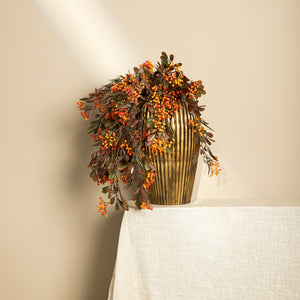 Artificial Branch – Hanging Berry Design, Leaf Texture, Coated Surface | PTMD