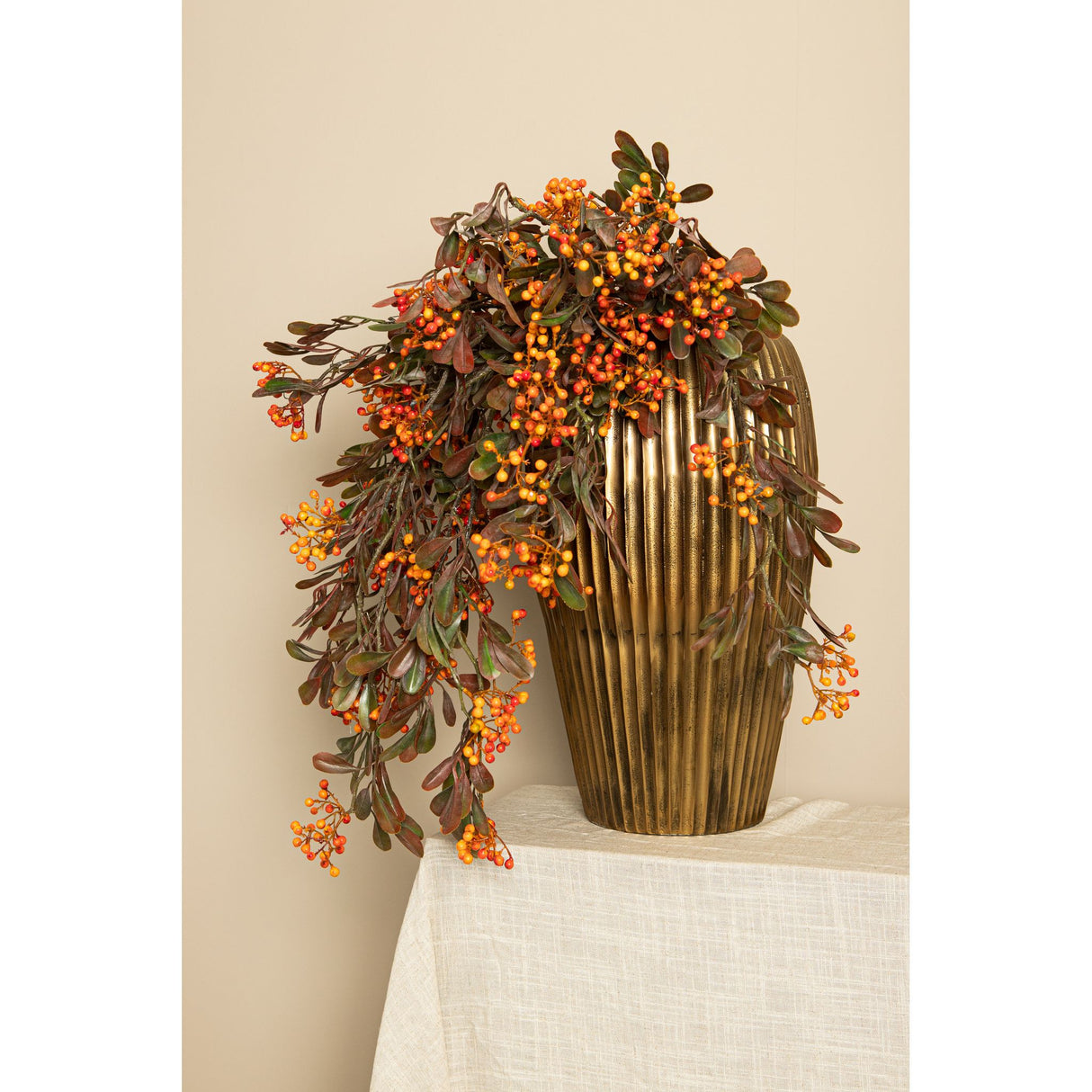 Artificial Branch – Hanging Berry Design, Leaf Texture, Coated Surface | PTMD