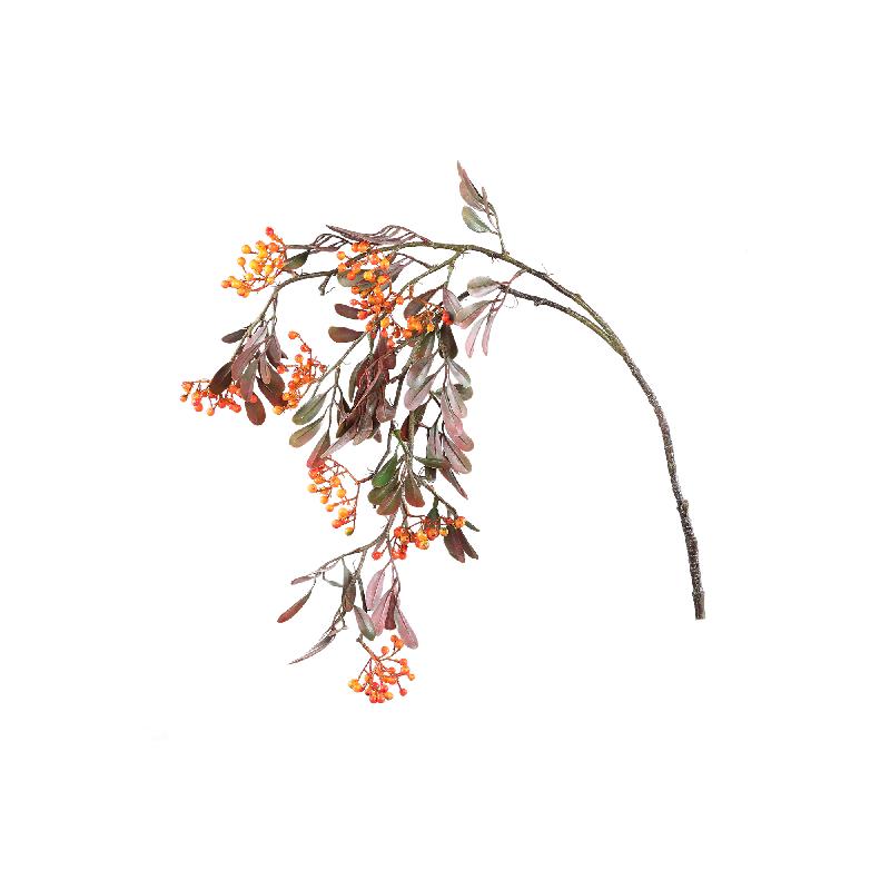 Artificial Branch – Hanging Berry Design, Leaf Texture, Coated Surface | PTMD