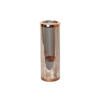 Windlicht aus Glas und Metall, gestreiftes Design, dekorative Struktur – Ella | PTMD - Esszett Luxury | Stilvolles Wohnen mit Charakter