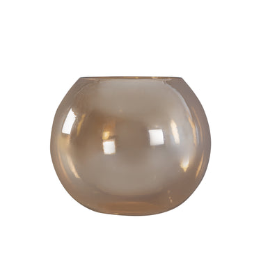 Windlicht aus Glas, rundes Design, Stormlight - Effekt, glänzendes Luster - Finish – Lenore S | PTMD - Esszett Luxury | Stilvolles Wohnen mit Charakter