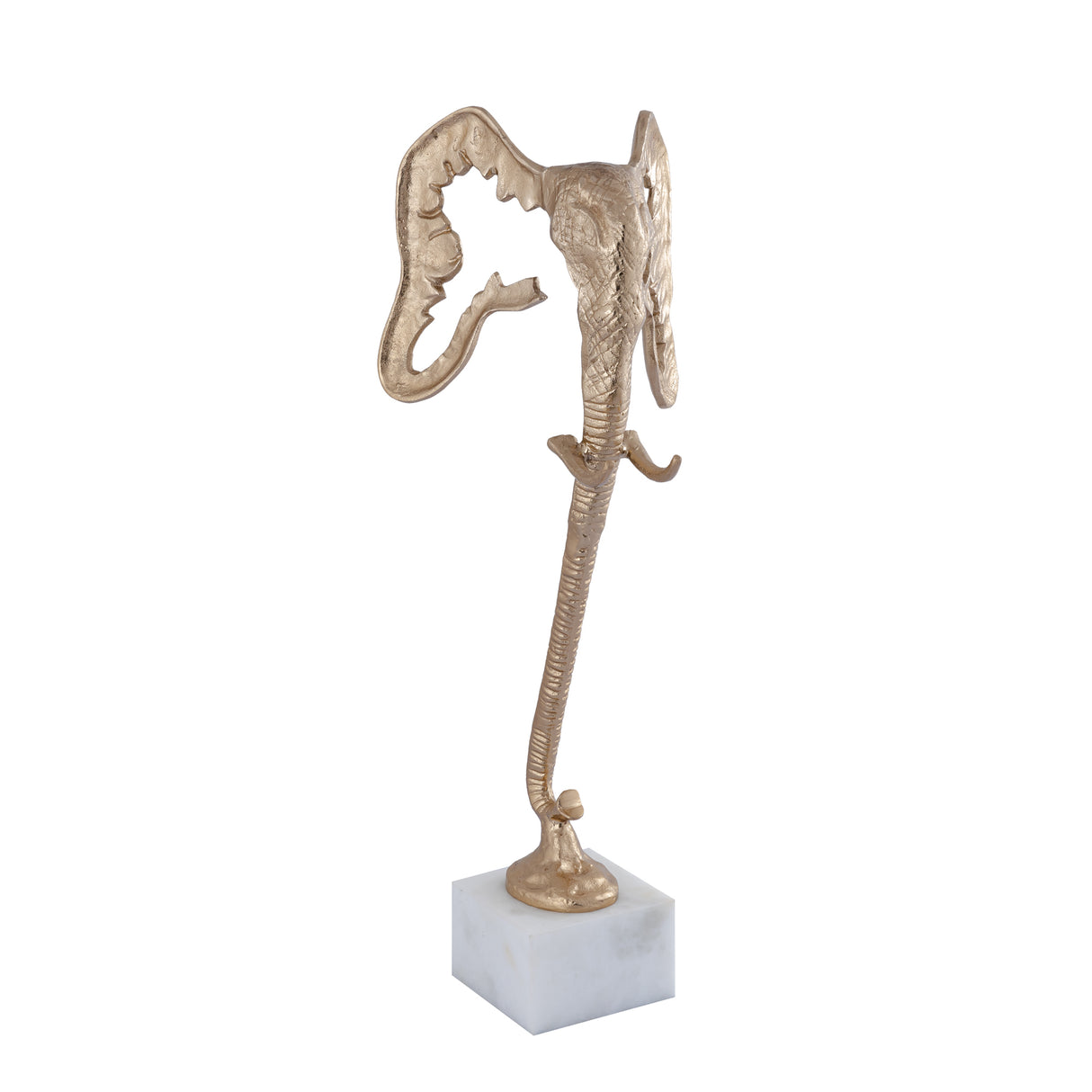 Champagne Marble Elephant Statue on Pedestal Size L – Horton | PTMD
