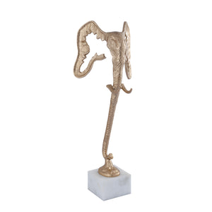 Champagne Marble Elephant Statue on Pedestal Size L – Horton | PTMD