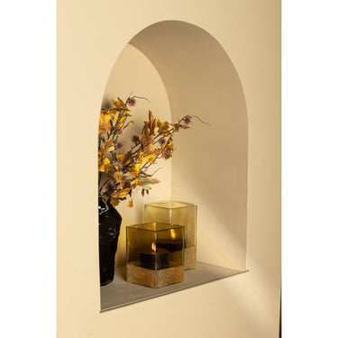 Windlicht aus Glas, rechteckiges Design, mattierte Oberfläche – Waya S | PTMD - Esszett Luxury | Stilvolles Wohnen mit Charakter