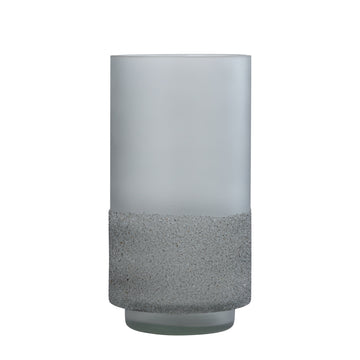 Windlicht aus Glas, mattierter Boden, dezente Struktur – Miral | PTMD - Esszett Luxury | Stilvolles Wohnen mit Charakter