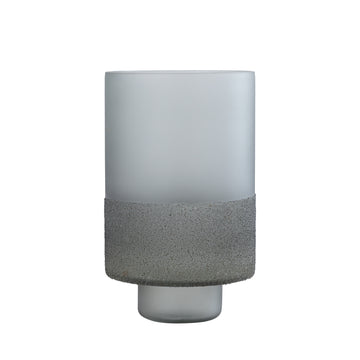 Windlicht aus Glas, mattierter Boden, dezente Struktur – Miral | PTMD - Esszett Luxury | Stilvolles Wohnen mit Charakter