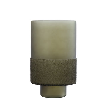 Windlicht aus Glas, grünes Finish, mattierter Boden – Miral | PTMD - Esszett Luxury | Stilvolles Wohnen mit Charakter
