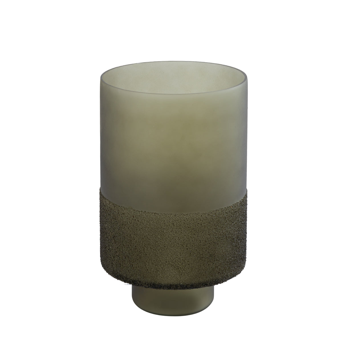 Windlicht aus Glas, grünes Finish, mattierter Boden – Miral | PTMD - Esszett Luxury | Stilvolles Wohnen mit Charakter