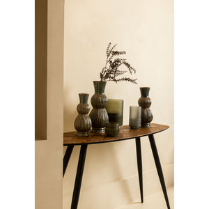 Vase – Blue Surface, Tall Form, Sphere Structure, Stoneware, S – Oswald | PTMD