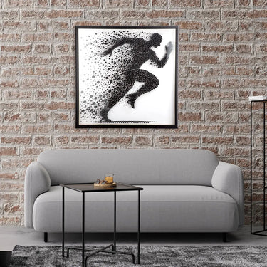 Wandbild – Strukturierte Oberfläche, Kunststoffmaterial, Weißer Kontrast, 80 cm - Sprint | Gilde