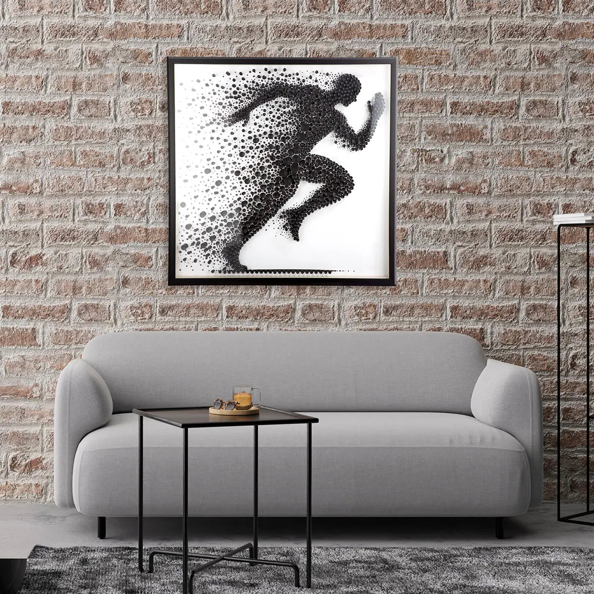 Wandbild – Strukturierte Oberfläche, Kunststoffmaterial, Weißer Kontrast, 80 cm - Sprint | Gilde