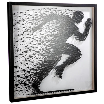 Wandbild – Strukturierte Oberfläche, Kunststoffmaterial, Weißer Kontrast, 80 cm - Sprint | Gilde