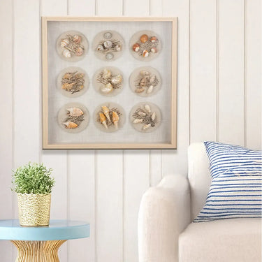 Wandbild – Muschelmotiv, Strukturierte Oberfläche, Natürliche Farbwelt, 60 cm - Beachhouse | Gilde
