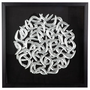 Wandbild – Glänzende Metalloptik, Kunststoffmaterial, Silberfarbene Akzente, 60 cm - Salerno | Gilde