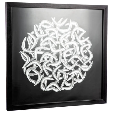 Wandbild – Glänzende Metalloptik, Kunststoffmaterial, Silberfarbene Akzente, 60 cm - Salerno | Gilde