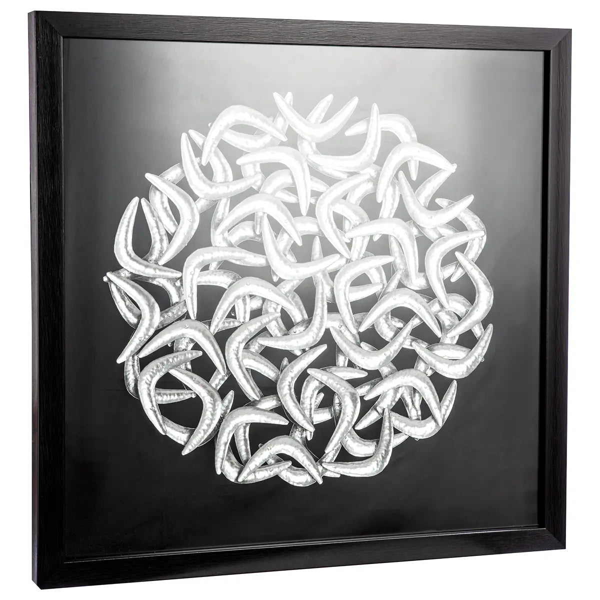 Wandbild – Glänzende Metalloptik, Kunststoffmaterial, Silberfarbene Akzente, 60 cm - Salerno | Gilde