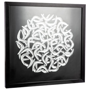 Wandbild – Glänzende Metalloptik, Kunststoffmaterial, Silberfarbene Akzente, 60 cm - Salerno | Gilde