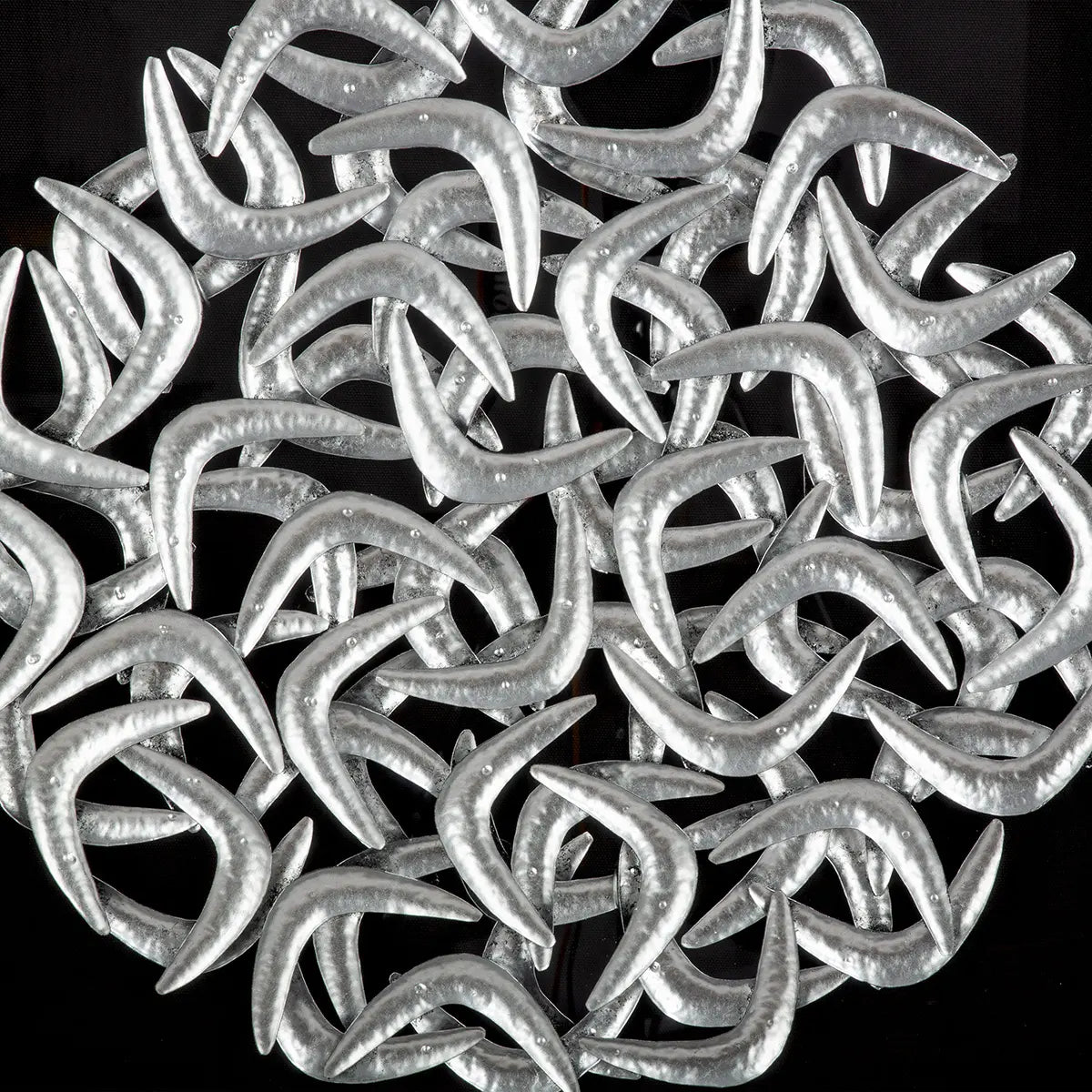 Wandbild – Glänzende Metalloptik, Kunststoffmaterial, Silberfarbene Akzente, 60 cm - Salerno | Gilde