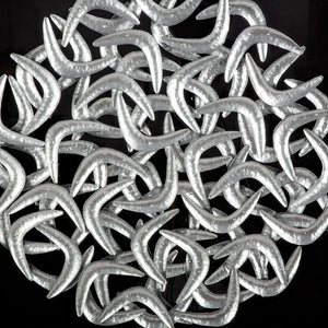 Wandbild – Glänzende Metalloptik, Kunststoffmaterial, Silberfarbene Akzente, 60 cm - Salerno | Gilde