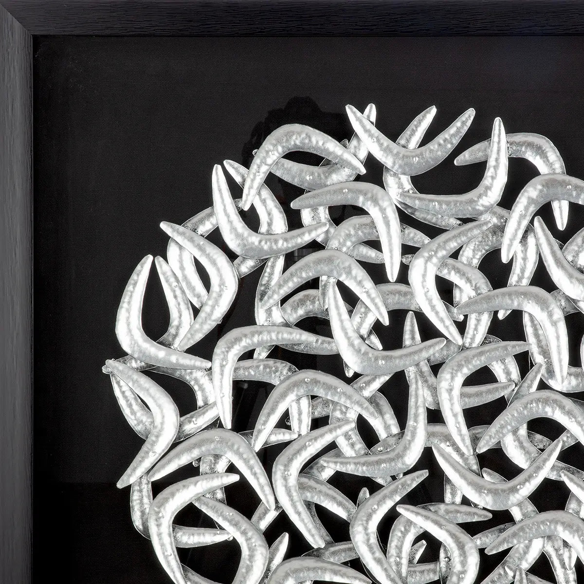 Wandbild – Glänzende Metalloptik, Kunststoffmaterial, Silberfarbene Akzente, 60 cm - Salerno | Gilde