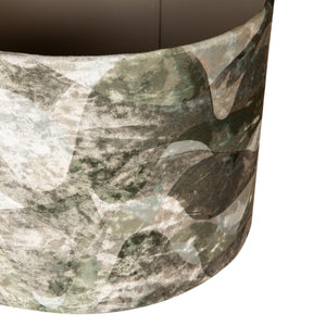 Fabric lampshade in green with wavy stripes in a round shape, S – Mocca | PTMD