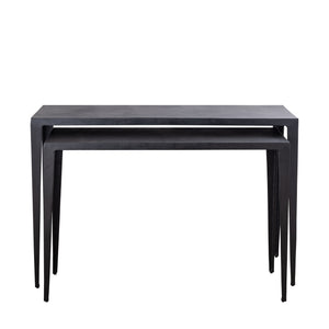 Beistelltisch aus Aluminium mit Struktur rechteckigem Design & handveredeltem Finish – Rivva | PTMD - Esszett Luxury | Stilvolles Wohnen mit Charakter
