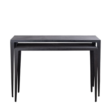 Beistelltisch aus Aluminium mit Struktur rechteckigem Design & handveredeltem Finish – Rivva | PTMD - Esszett Luxury | Stilvolles Wohnen mit Charakter