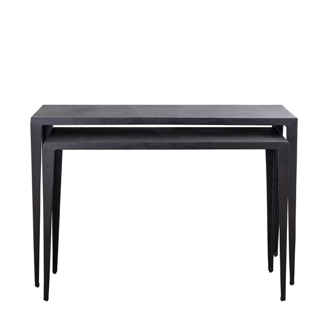 Beistelltisch aus Aluminium mit Struktur rechteckigem Design & handveredeltem Finish – Rivva | PTMD - Esszett Luxury | Stilvolles Wohnen mit Charakter