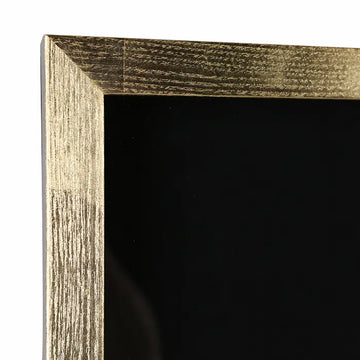 Wandbild – Goldenes Kreismotiv, Glasakzente, Schwarzer Kontrast, 80 cm - Plato | Gilde
