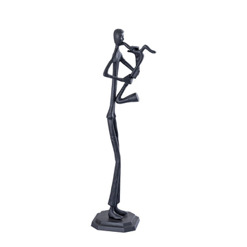 Aluminum Statue with Black Saxophone Man Design Size XL – Kali | PTMD