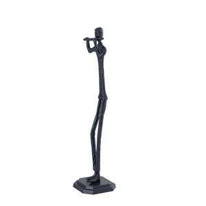 Aluminum Statue with Black Flute Man Design Size XL – Kali | PTMD
