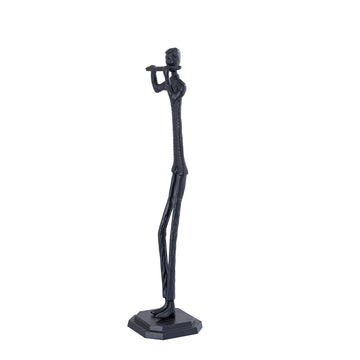Aluminum Statue with Black Flute Man Design Size XL – Kali | PTMD