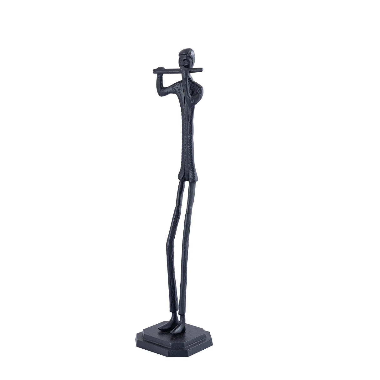 Aluminum Statue with Black Flute Man Design Size XL – Kali | PTMD
