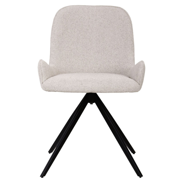 Stuhl aus AJ8208 - Stoff, weiches gepolstertes Finish, geschwungene Sitz - und Rückenform – Leander | PTMD - Esszett Luxury | Stilvolles Wohnen mit Charakter