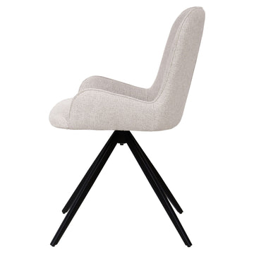 Stuhl aus AJ8208 - Stoff, weiches gepolstertes Finish, geschwungene Sitz - und Rückenform – Leander | PTMD - Esszett Luxury | Stilvolles Wohnen mit Charakter