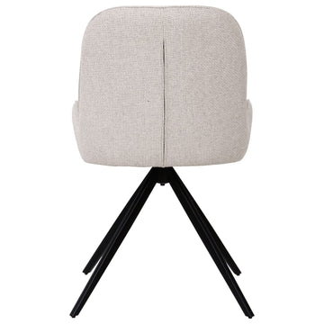 Stuhl aus AJ8208 - Stoff, weiches gepolstertes Finish, geschwungene Sitz - und Rückenform – Leander | PTMD - Esszett Luxury | Stilvolles Wohnen mit Charakter
