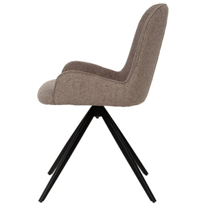 Stuhl aus AJ8208 - Stoff, weiches gepolstertes Finish, geschwungene Sitz - und Rückenform – Leander | PTMD - Esszett Luxury | Stilvolles Wohnen mit Charakter