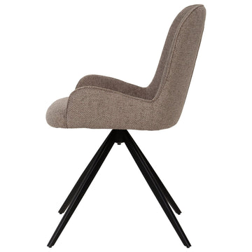 Stuhl aus AJ8208 - Stoff, weiches gepolstertes Finish, geschwungene Sitz - und Rückenform – Leander | PTMD - Esszett Luxury | Stilvolles Wohnen mit Charakter