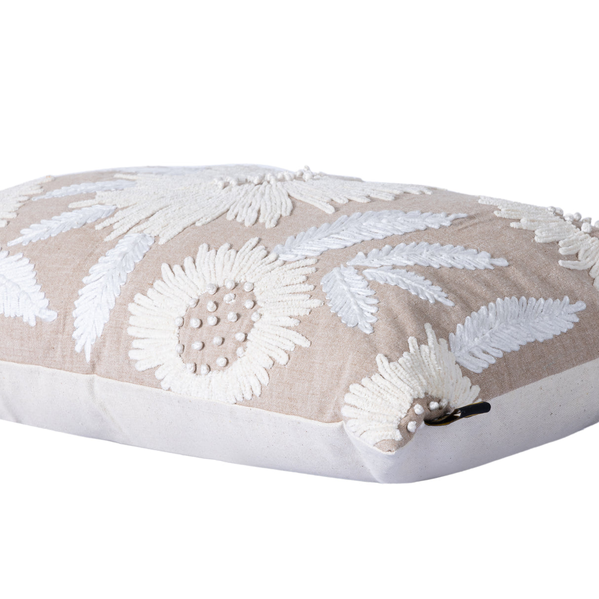 Cushion - East 60.0 x 10.0 x 40.0 cm Natural large flowers 1
