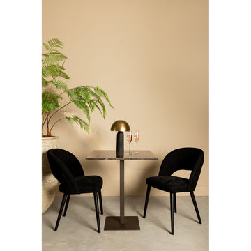 Beistelltisch aus Marmor und Edelstahl quadratisches Design, handgefertigte Verarbeitung – Plaza | PTMD - Esszett Luxury | Stilvolles Wohnen mit Charakter