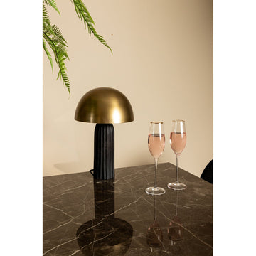 Beistelltisch aus Marmor und Edelstahl quadratisches Design, handgefertigte Verarbeitung – Plaza | PTMD - Esszett Luxury | Stilvolles Wohnen mit Charakter