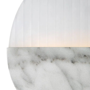 Wall light Marble-effect metal, fluted glass body, integrated 13W LED 3000K – Jupiter | Maytoni