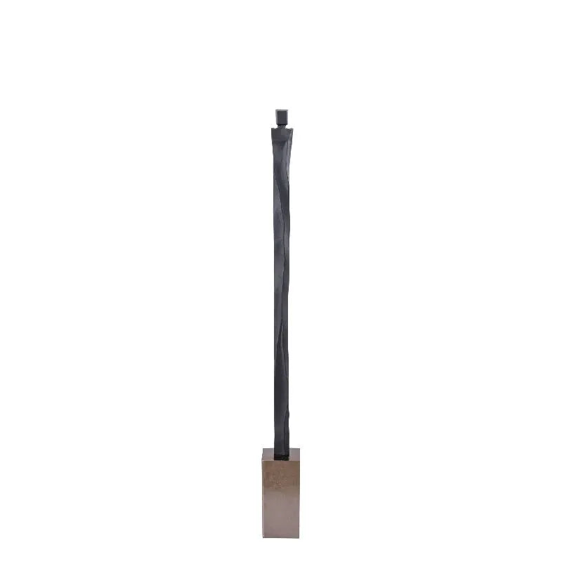 Statue – Menschen Design, Aluminium Material, Schwarz, S – Mathias | PTMD
