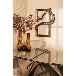 Cast aluminum wall panel in black with a rectangular shape – Heleena | PTMD