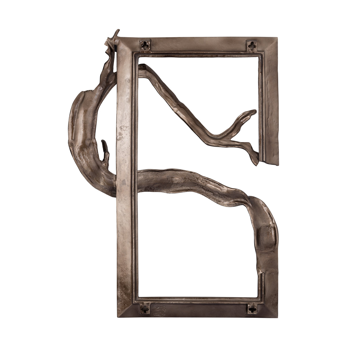Cast aluminum wall panel in black with a rectangular shape – Heleena | PTMD